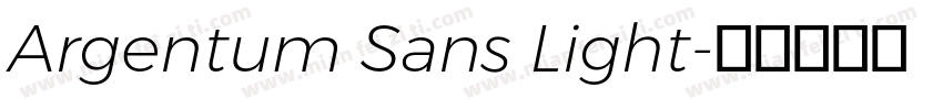 Argentum Sans Light字体转换